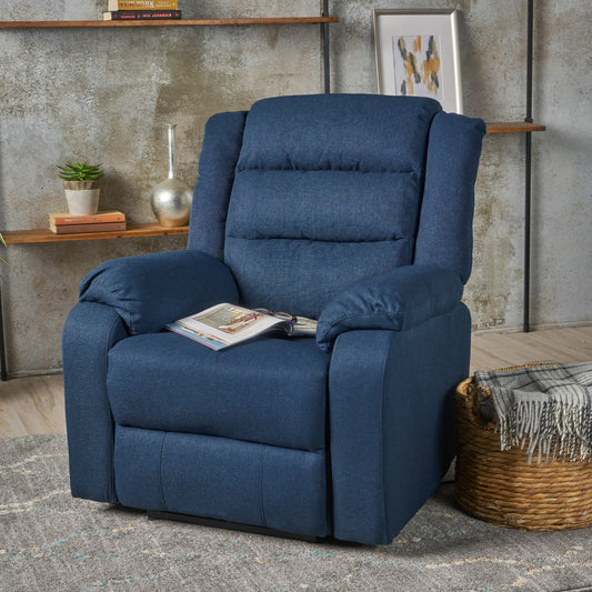 Bernard Power Recliner Chair - Navy Blue