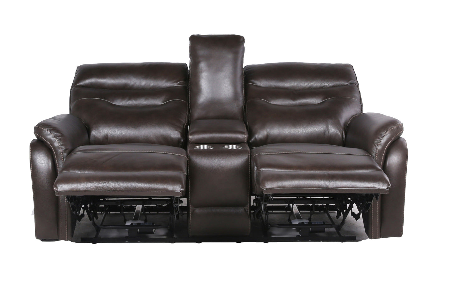 Graham Recliner Console Loveseat - Coffee