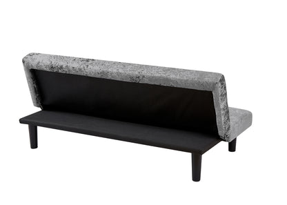 Iced Velour Convertible  Sofa Bed - Steel Gray