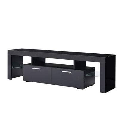 Lacey TV Stand with LED light - Black