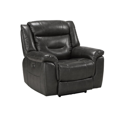 Salazar Power Recliner with USB Port - Gray