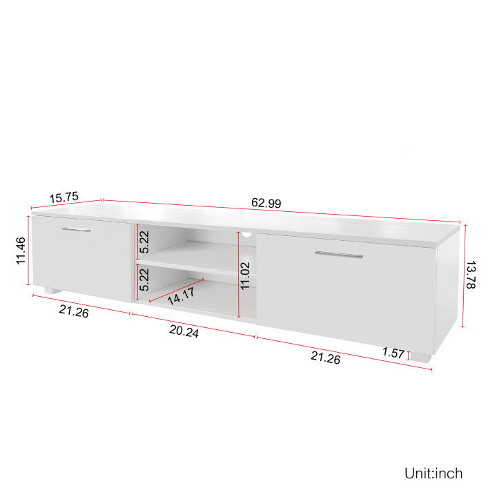 Jared TV Stand Media Console Entertainment Center - White