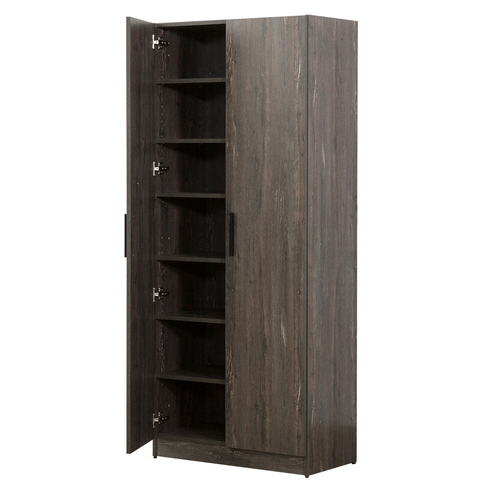 Mia 6 Tier Farmhouse Shoe Cabinet - Gray