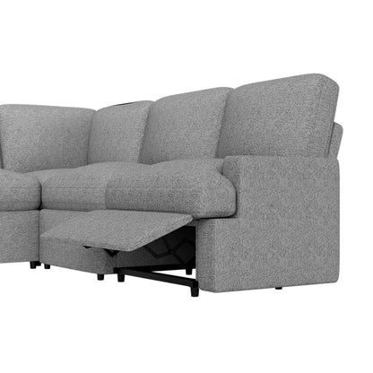 Emil Power Recliner Sofa Sectional with Storage - Grey