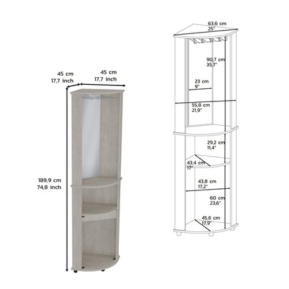 Nashville Corner Bar Cabinet - Gray