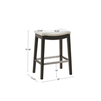 Saddle Counter Stool - Cream