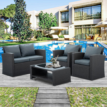 Moray 4 Pc Outdoor Patio Seating Set