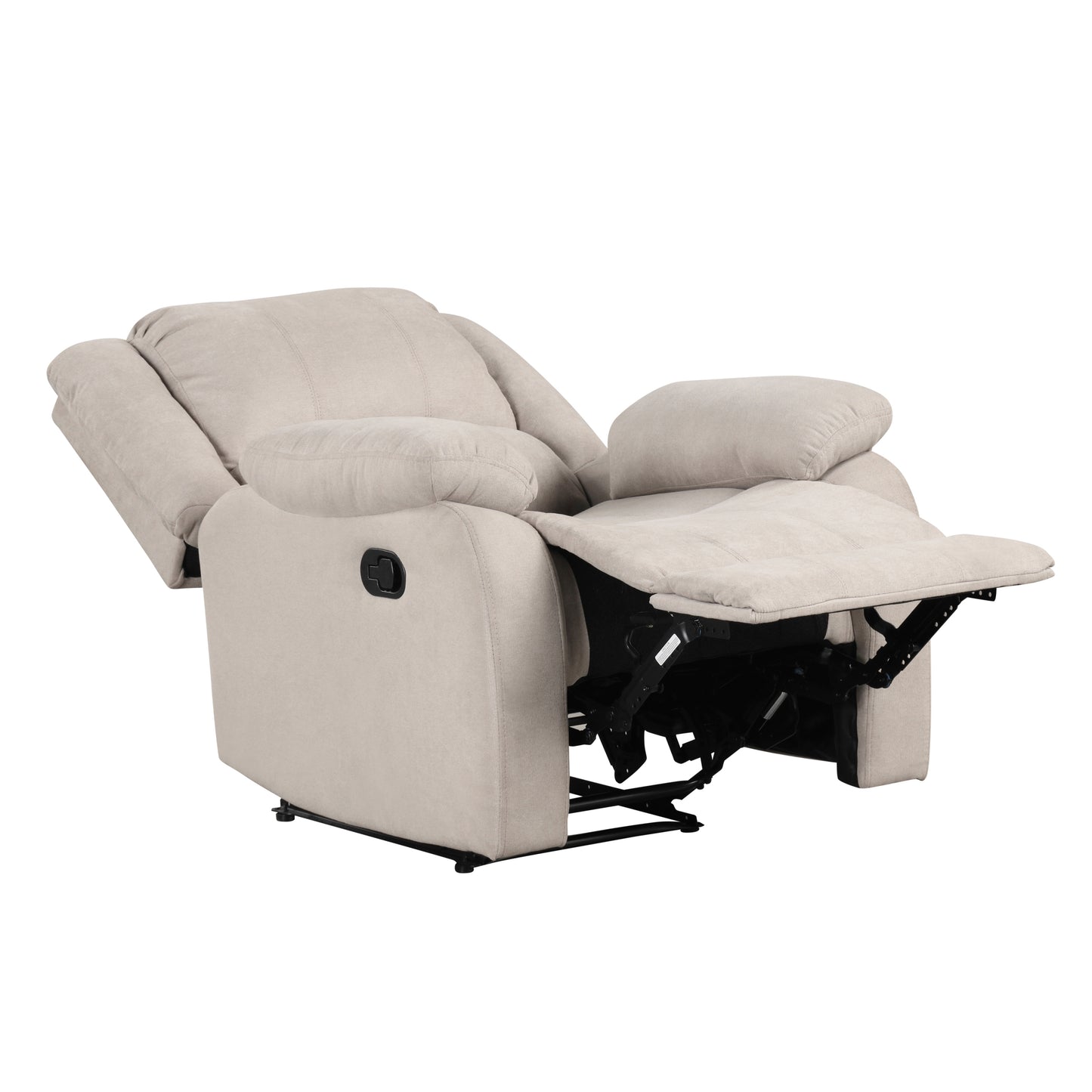 Anya Solid Wood Frame Reclining Chair - Beige