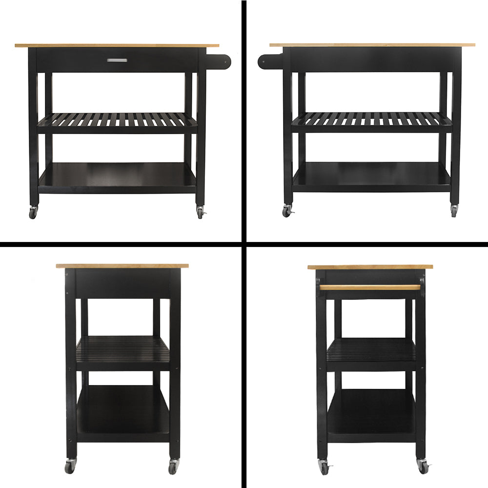 Cruiser Kitchen Island & Kitchen Cart  - Black