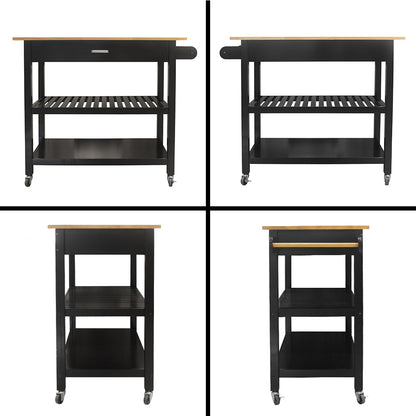 Cruiser Kitchen Island & Kitchen Cart  - Black