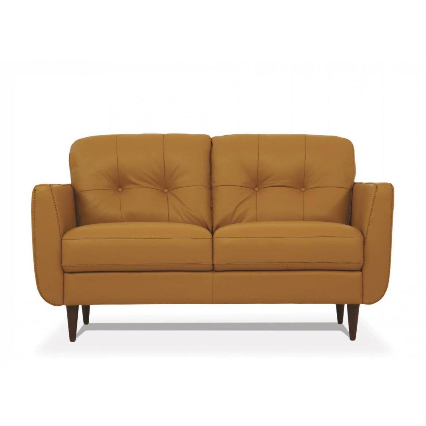 Radwan Leather Loveseat - Camel