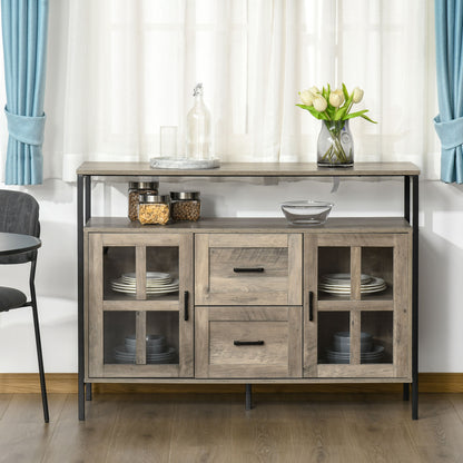 Vivo Industrial Sideboard Buffet Cabinet - Gray