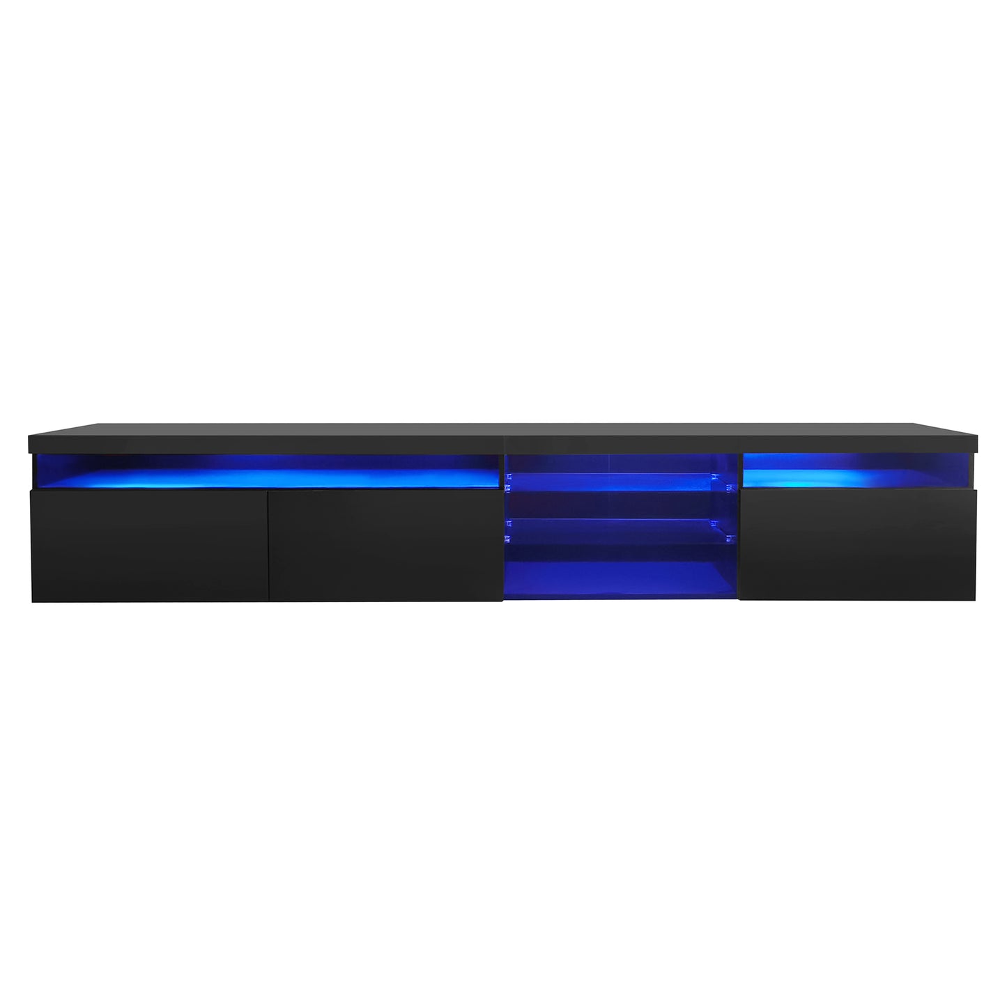 Ritz TV Stand with LED Color Changing Lights - Black