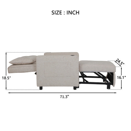 Sleeper Chair 3-in-1 Convertible - Beige