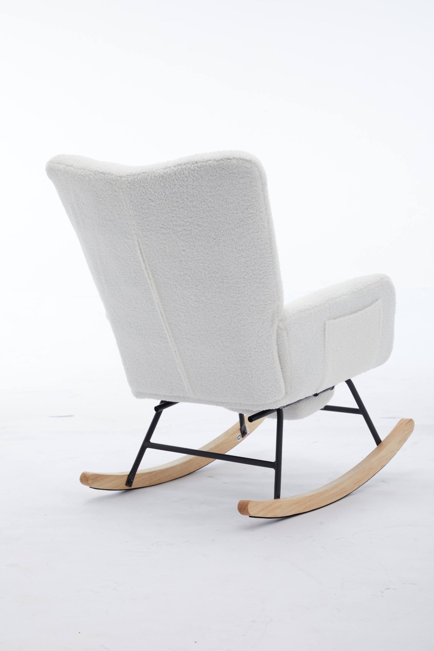 Hari II Modern Nursery Rocking Chair - White