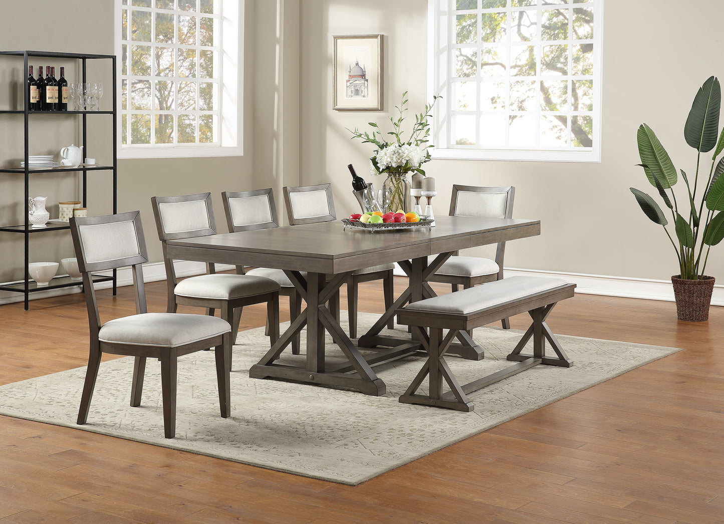 Jermaine Solid Wood & Veneer Dining Chairs (Set of 2) - Gray