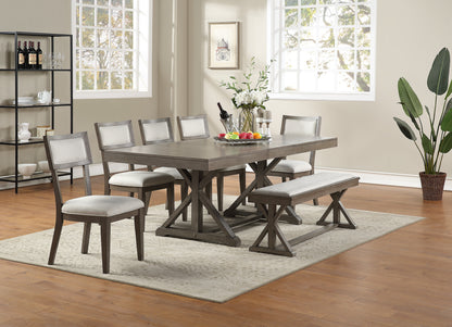 Jermaine Solid Wood & Veneer Dining Chairs (Set of 2) - Gray