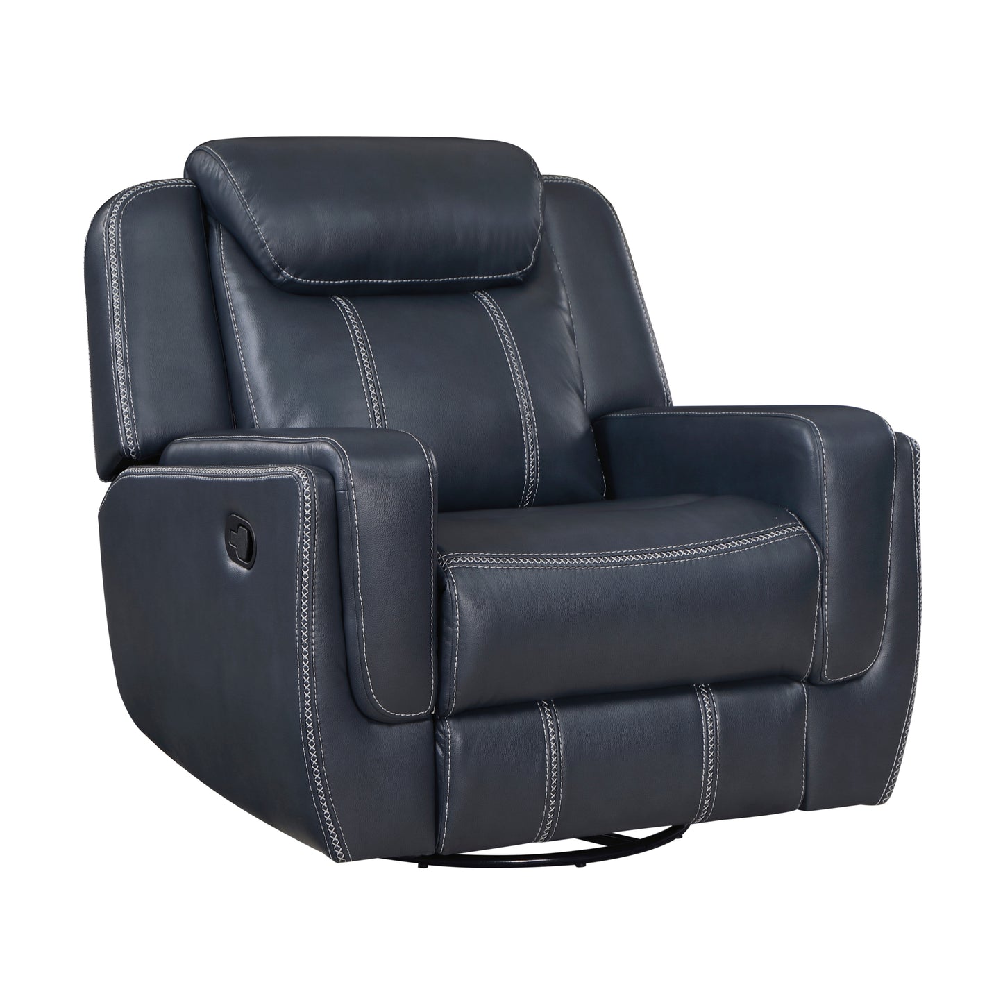 Miller Modern Swivel Glider Reclining Chair - Blue