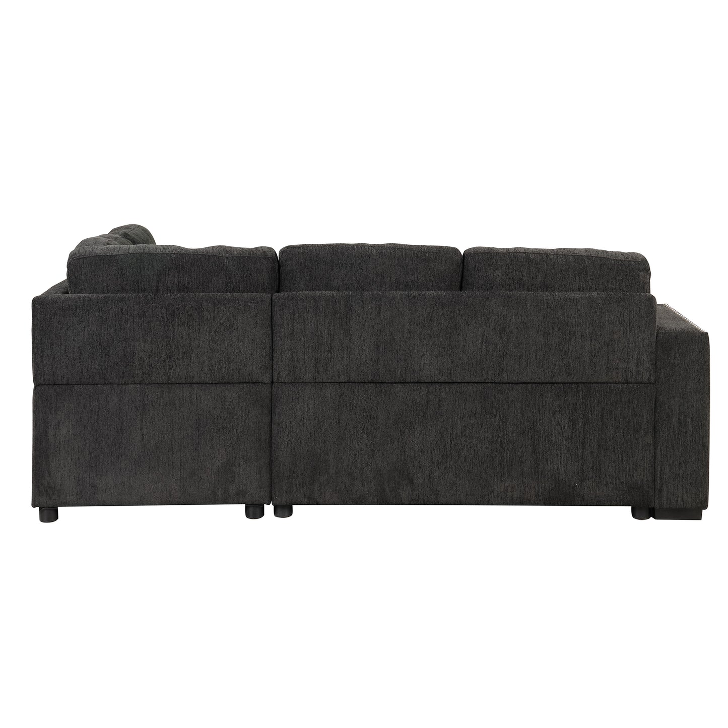 Javier Reversible Sectional Pull-Out Sofa Bed - Black