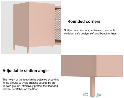 Lynn Metal Sideboard Cabinet - Pink