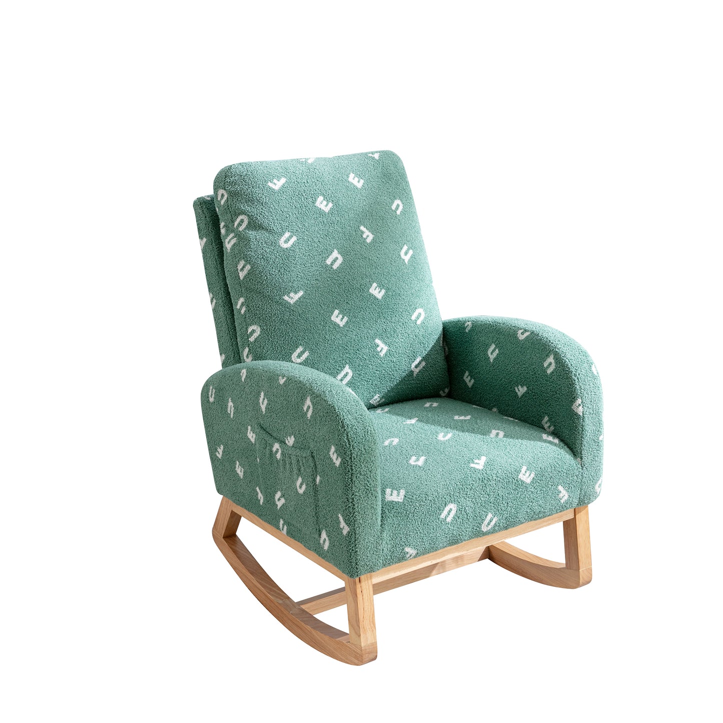 Russo Modern Rocking Chair - Green