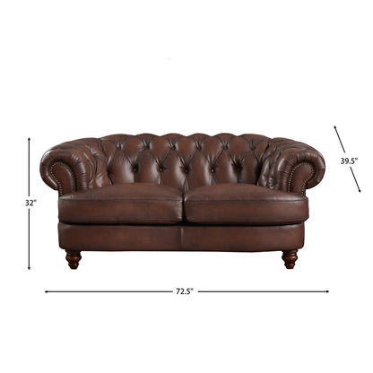 Newport Leather Loveseat