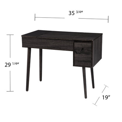 Harzen Storage Vanity Table With Mirror