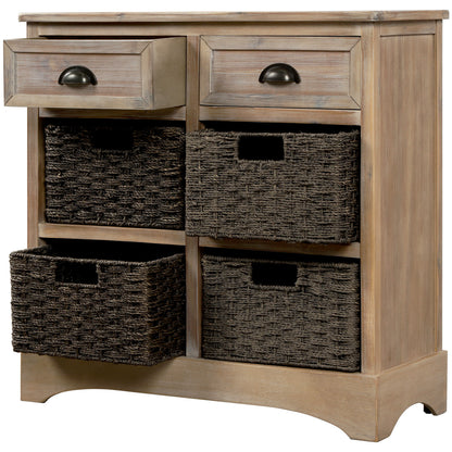 Trex Rustic Storage Cabinet - White Washed