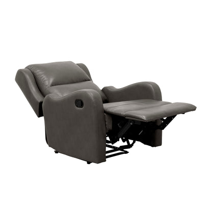 Amaris Faux Leather Upholstery Reclining Chair - Gray