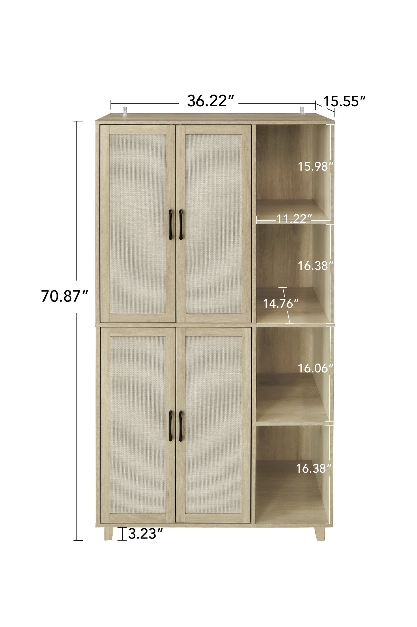 Acuna II 4 Door Storage Cabinet - Natural