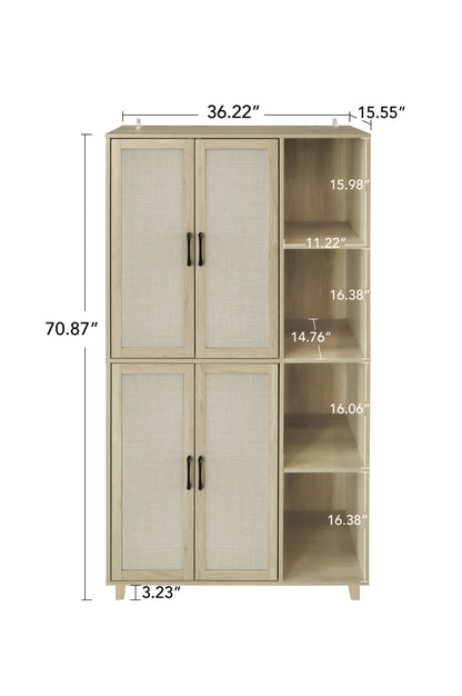 Acuna II 4 Door Storage Cabinet - Natural