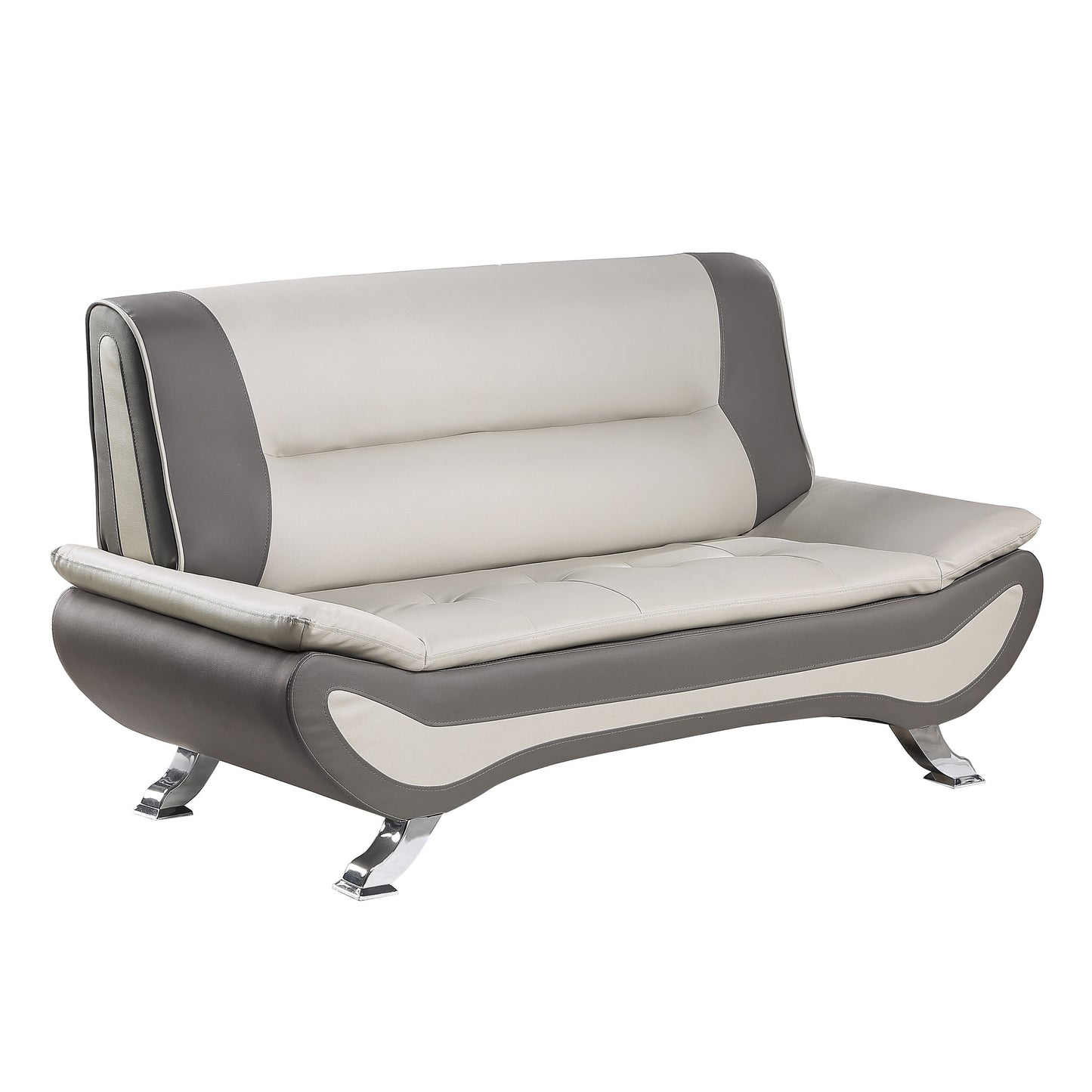 Moreno Loveseat - Beige+Gray