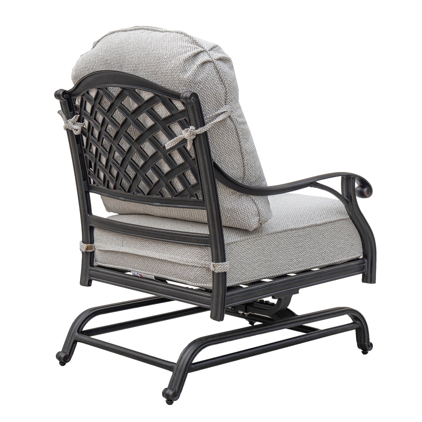 Salina Outdoor Patio Aluminum Motion Club Chairs  (Set of 2) -  Sandstorm