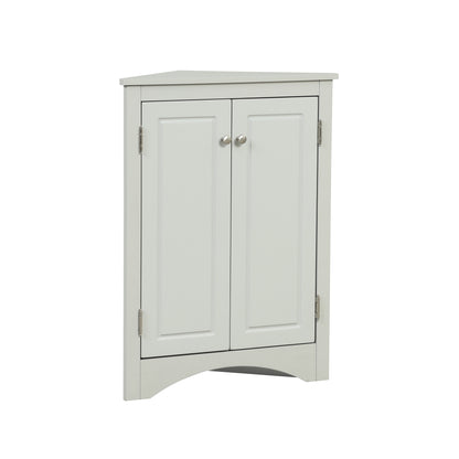 Modern Triangle Corner Cabinet -  Gray