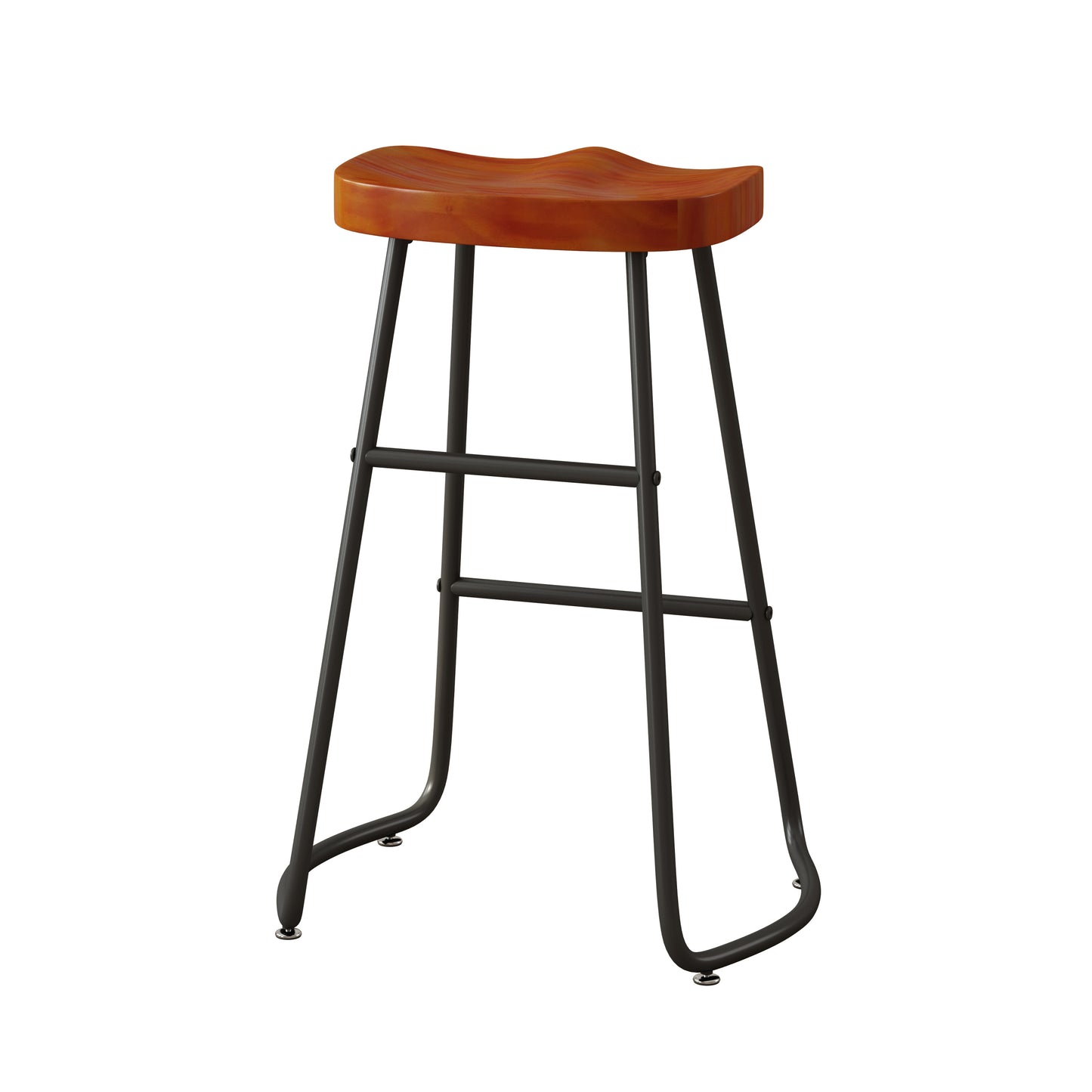 Stylish and Minimalist Bar Stools - Brown Set of 2