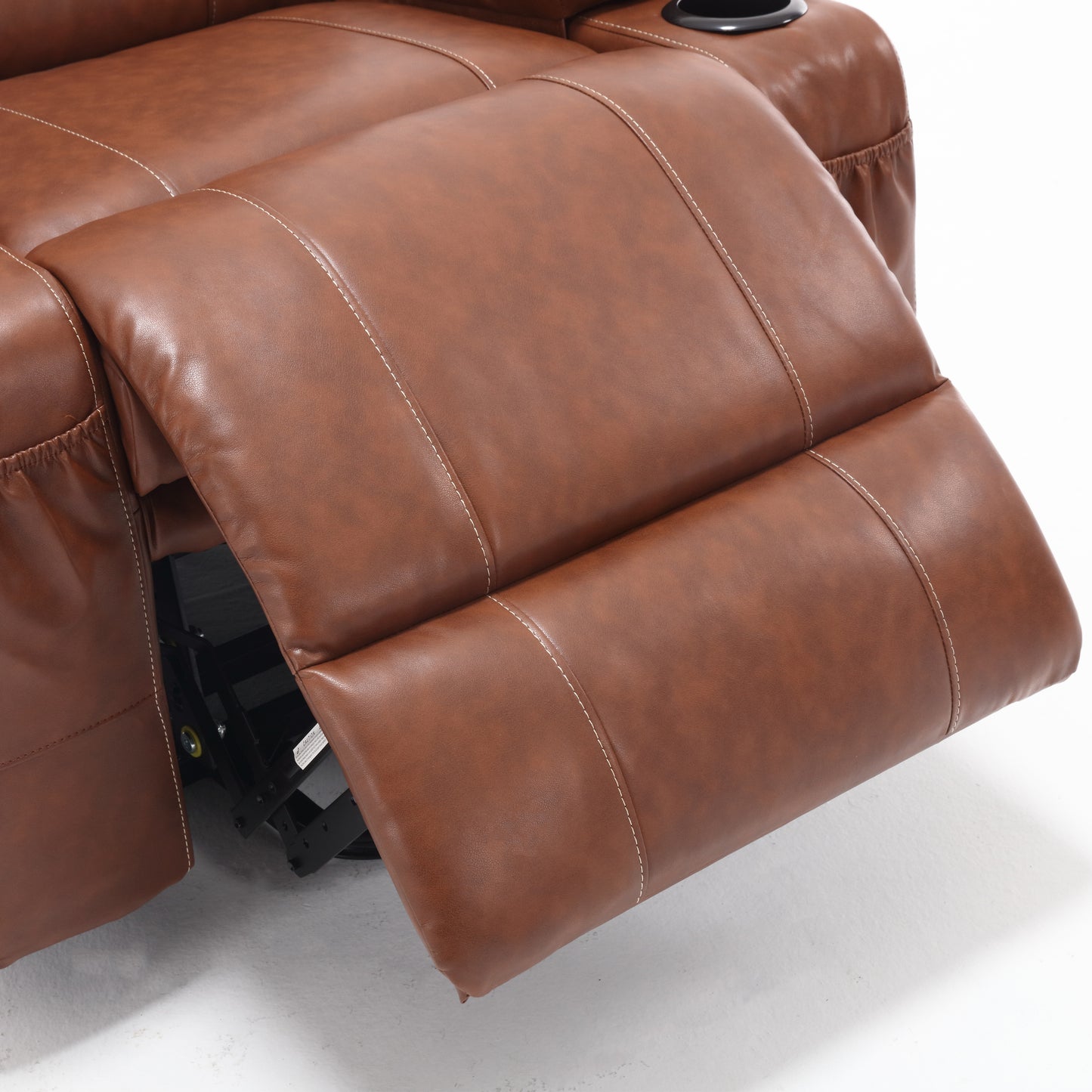 Elias Large Power Lift Recliner Chair with Massage - Brown