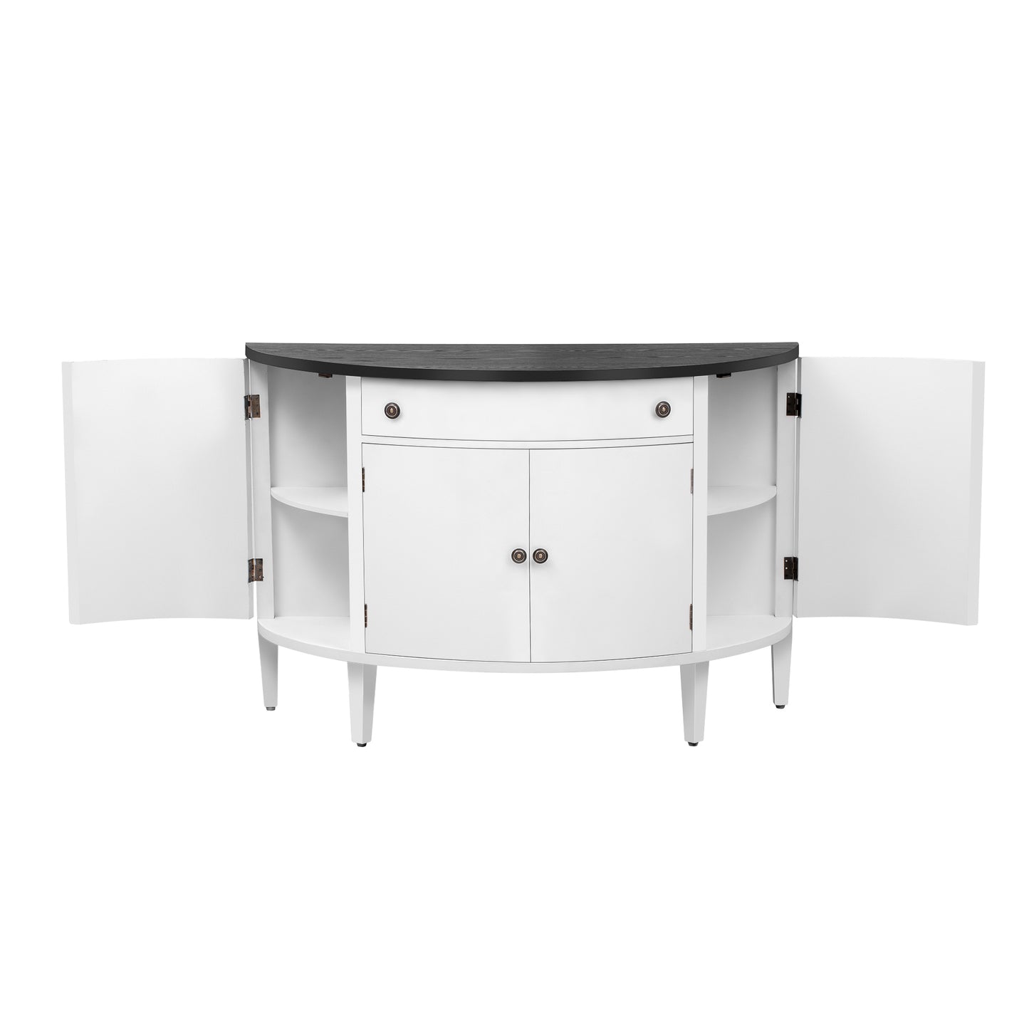 Hobs Curved Design Storage Cabinet - White