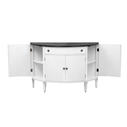 Hobs Curved Design Storage Cabinet - White