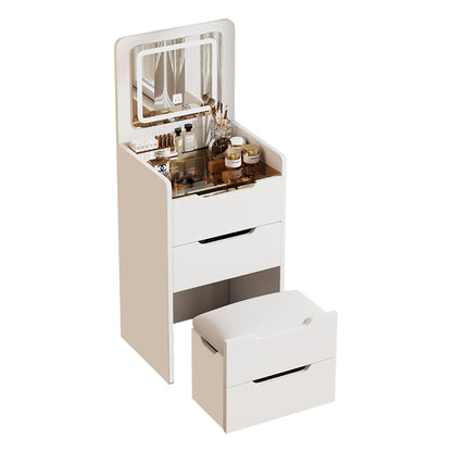 Cortez 3 in 1 Vanity Desk with Plip Top Mirror - White