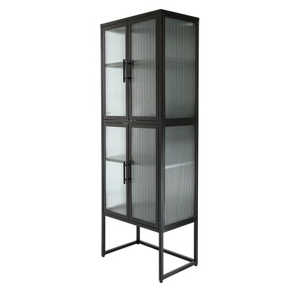 Nera II Tempered Glass Cabinet - Black