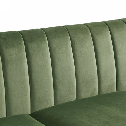 Jericho Convertible Velvet Sofa Bed - Green