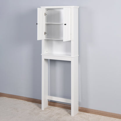 Wooden Space Saver Cabinet over Toilet - White