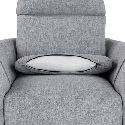 Niki Upholstered Swivel Recliner - Dark Grey