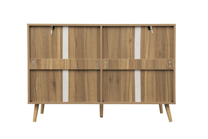 Noi 6 Drawer Dresser Wood Cabinet - Walnut