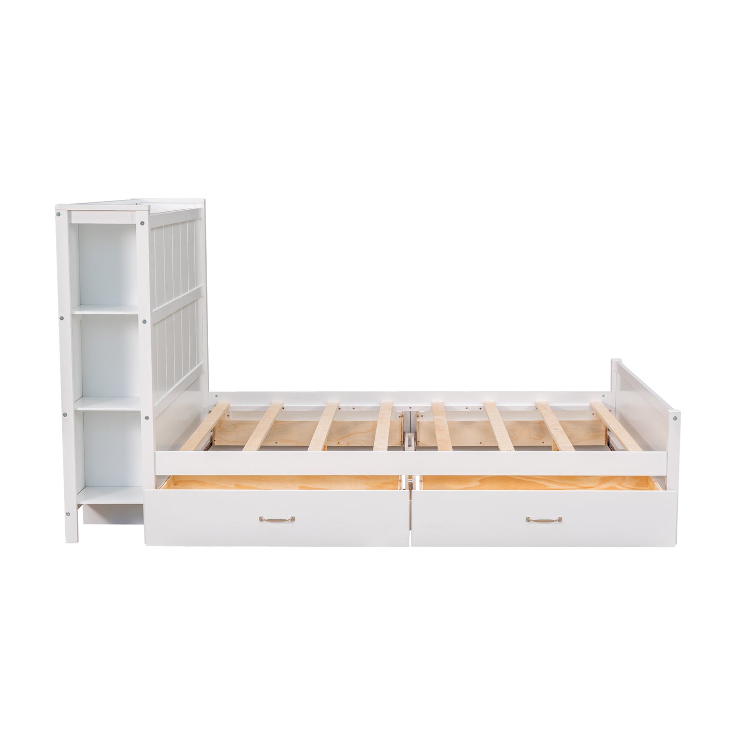 Zeal Full Size Platform Bed w Storage - White