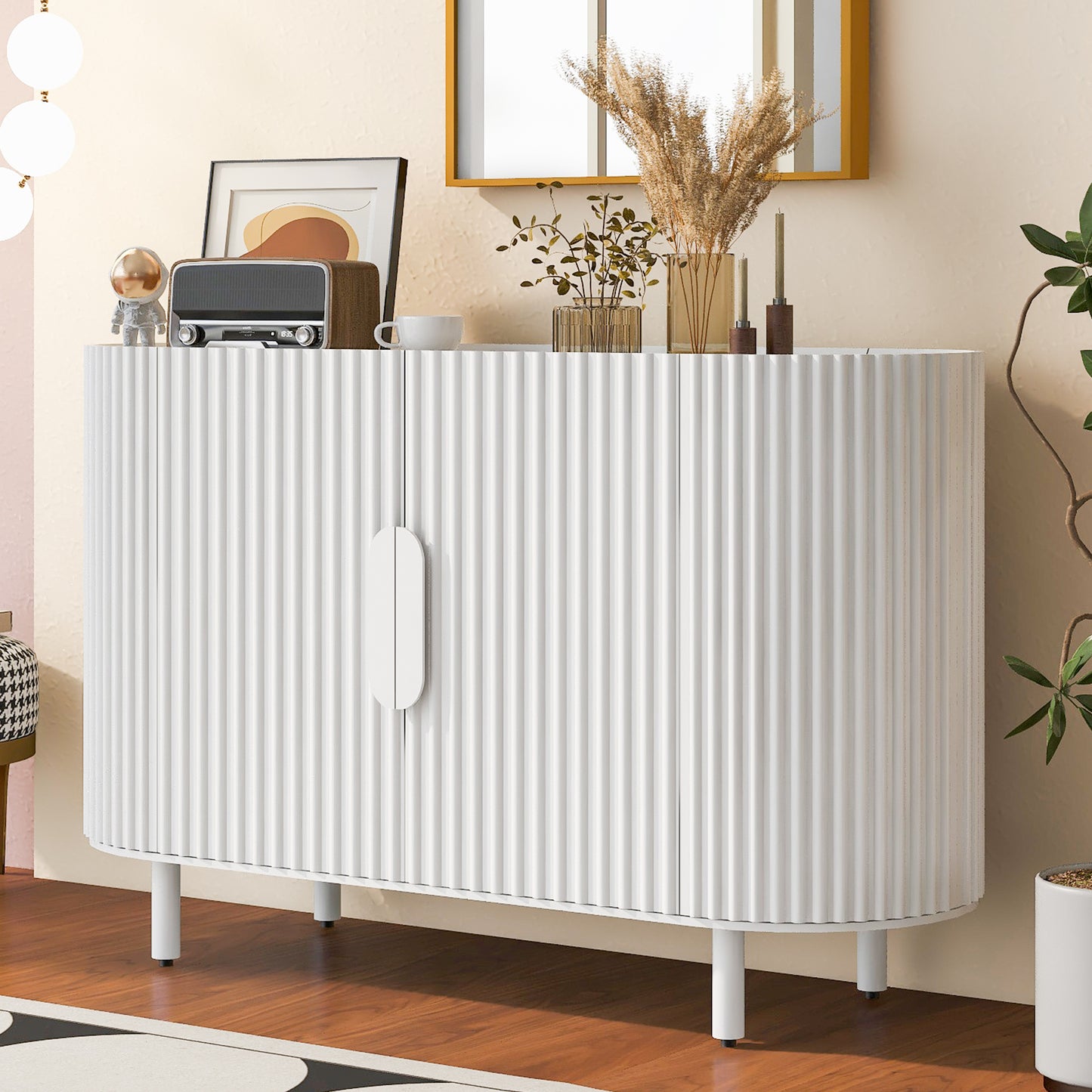 U Storage Sideboard Cabinet - White