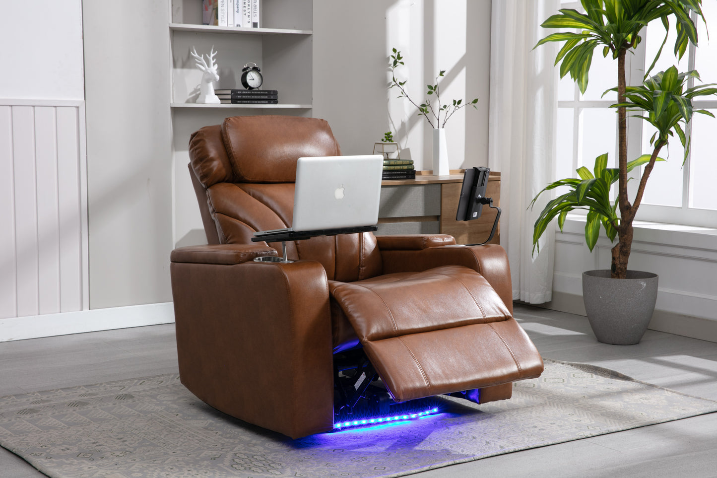 Orbit Power Motion Recliner -  Light Brown