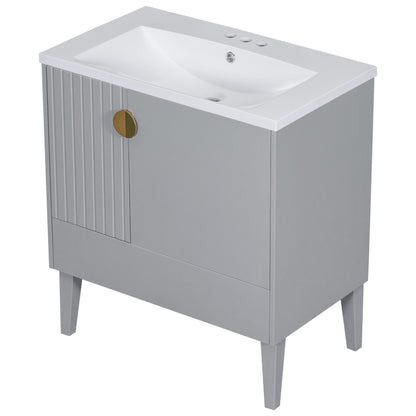 Dot Bathroom Vanity with Sink - Gray