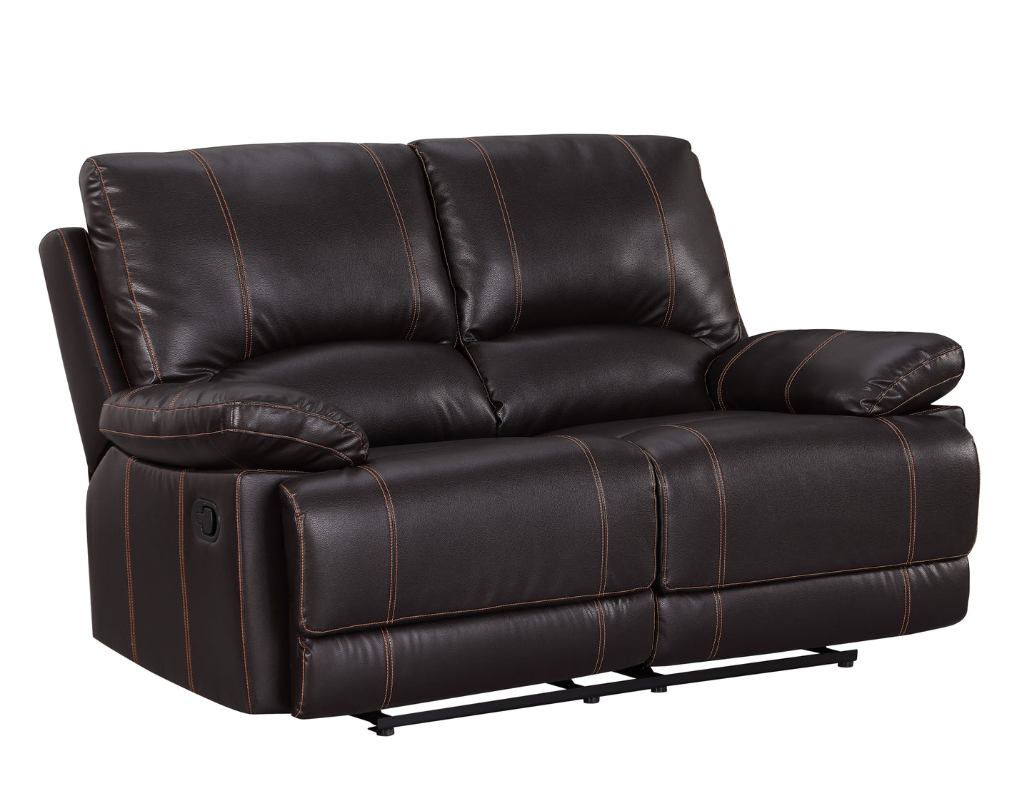 Kerr Leather-Air Recliining  Loveseat - Brown