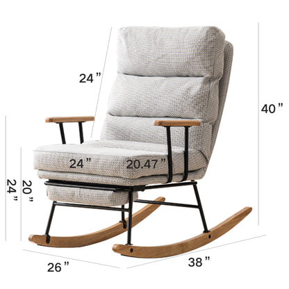 Cordova Gliding Rocking Chair - Light Gray